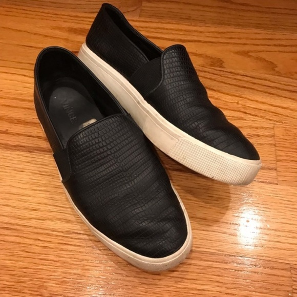 Vince Berlin Lizard‎ Embossed Leather Slip On Flats - Picture 3 of 7